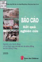 Dự án những sáng kiến dựa vào cộng đồng phòng chống buôn bán trẻ em. Báo cáo kết quả nghiên cứu 